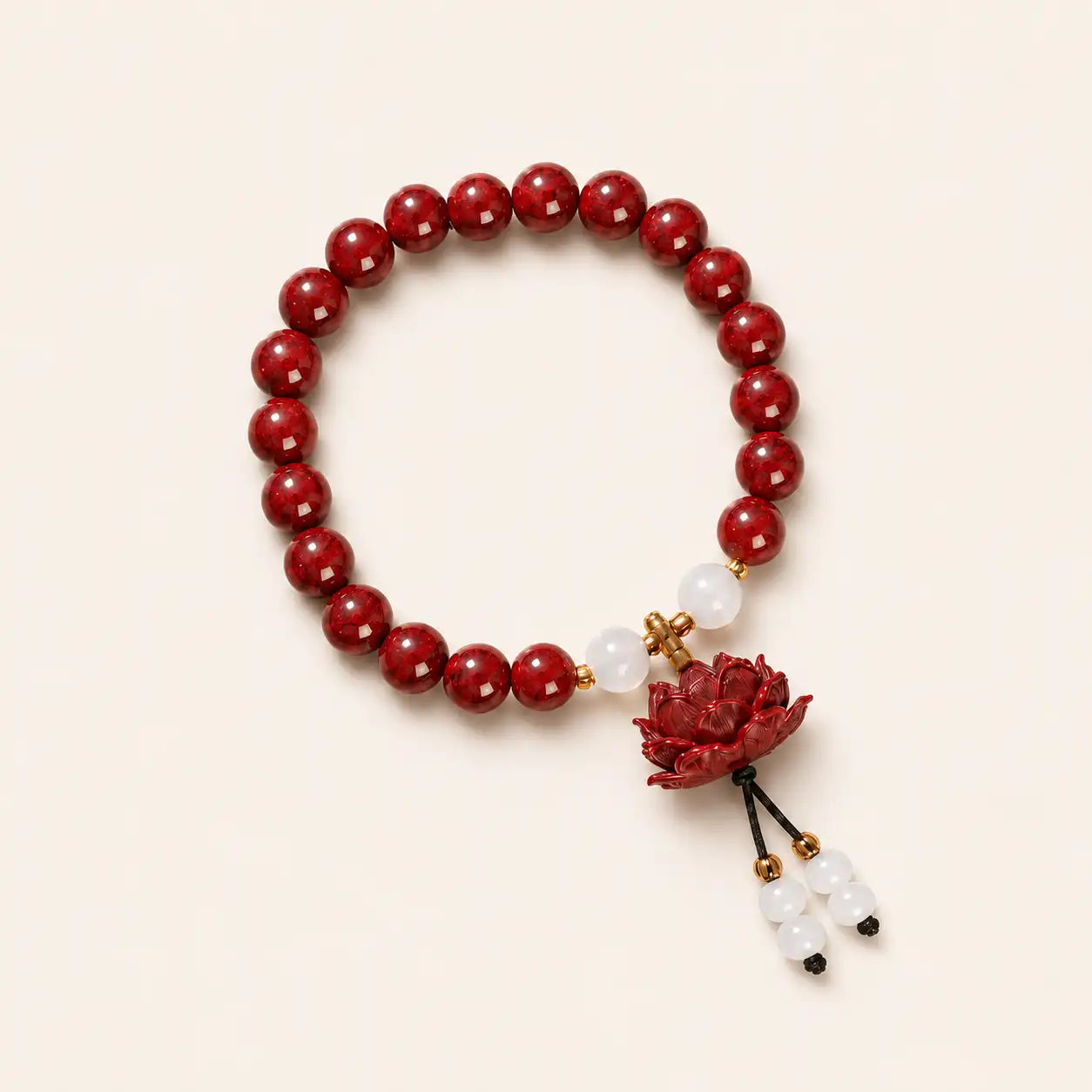 Cinnabar Lotus Protection Bracelet