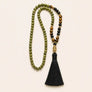 Jade Tiger Eye 108-Bead Necklace