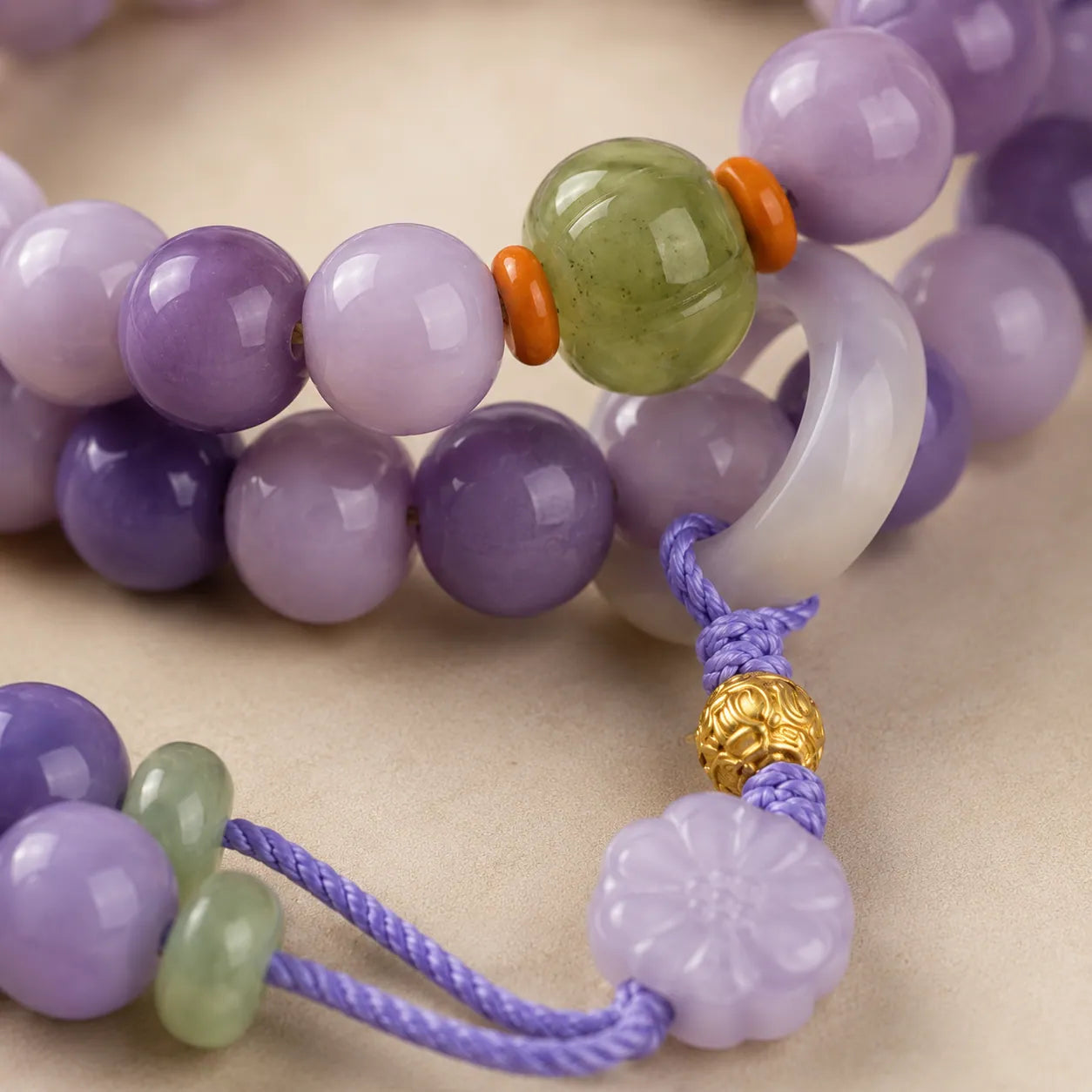 Purple Bodhi Mala Bracelet