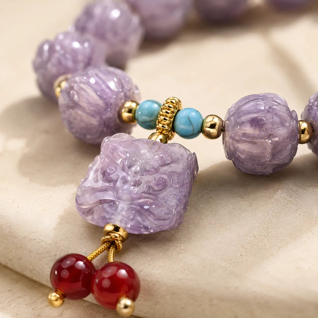 Purple Liuli Lotus Bracelet