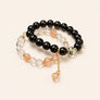 Dark and Light Obsidian Crystal Bracelet