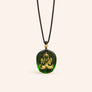 Green Glaze Compassion Symbol Pendant Necklace
