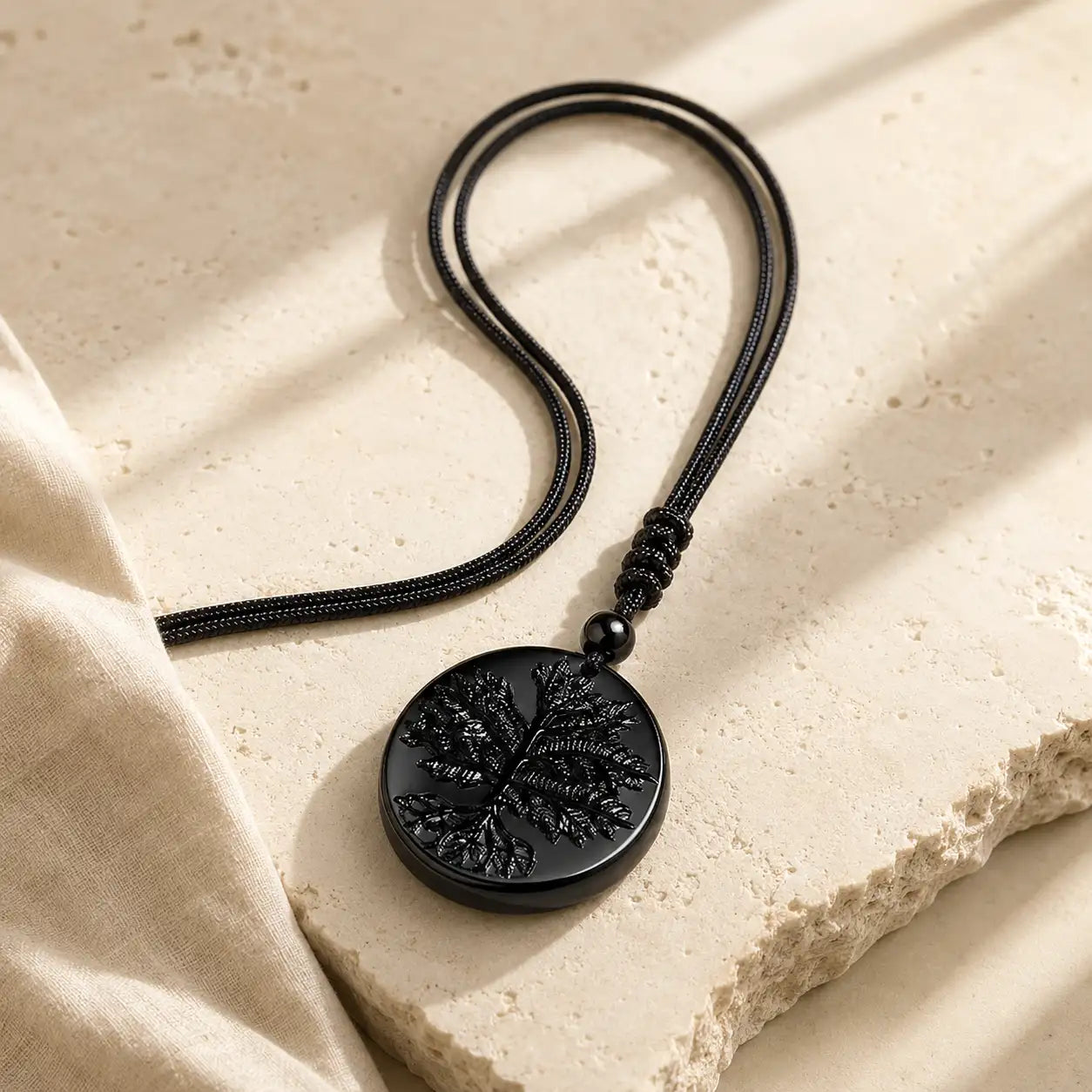 Obsidian Tree of Life Necklace
