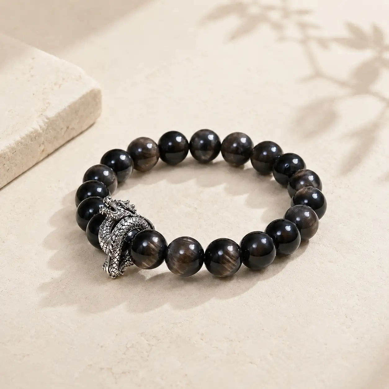 Silver Sheen Obsidian Bracelet