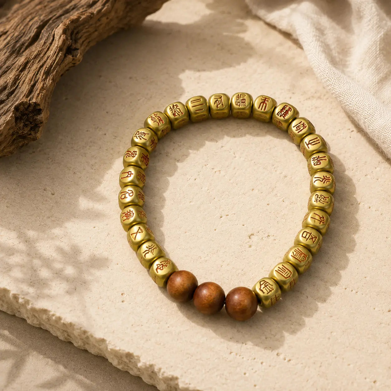 Brass Symbol Protection Bracelet