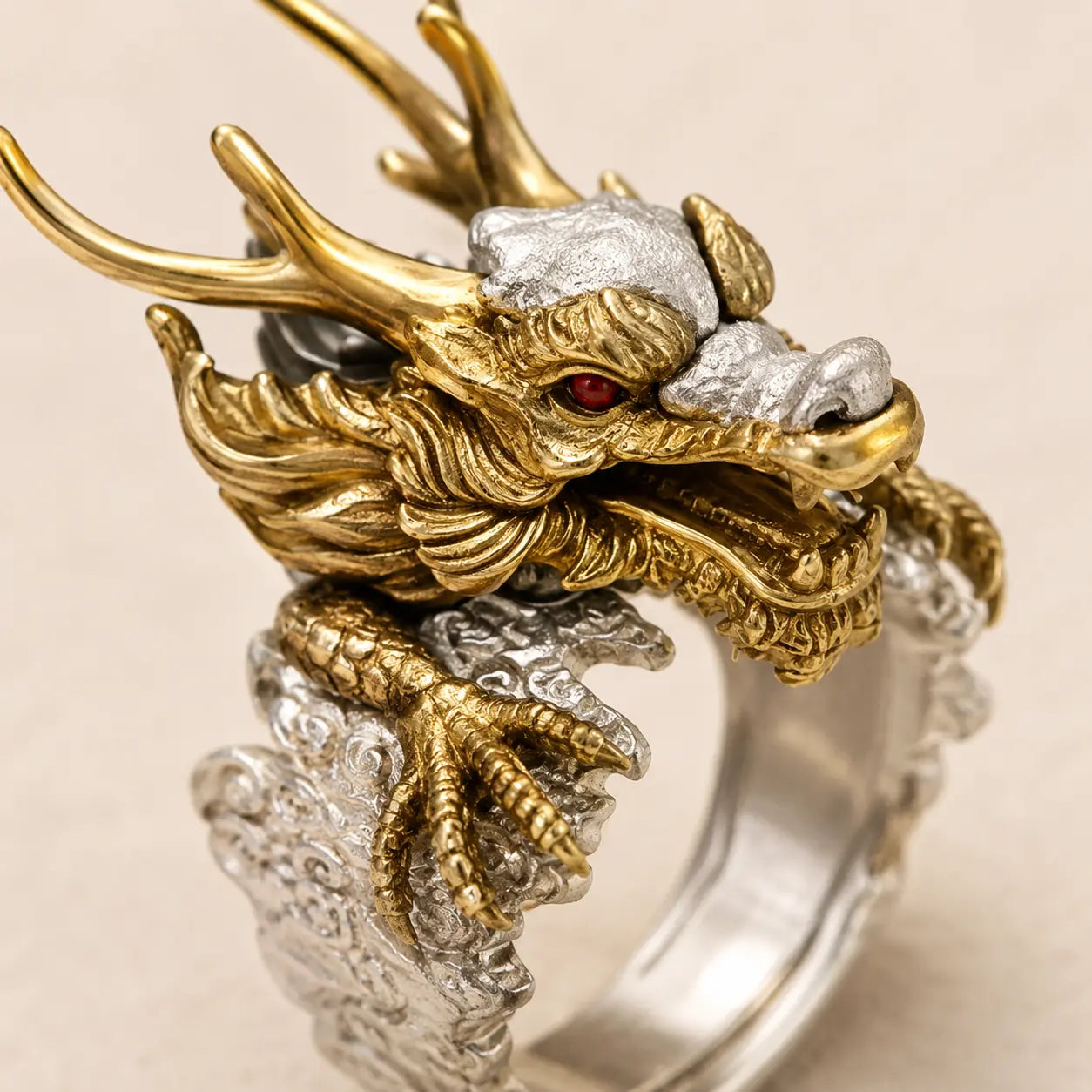 Adjustable Dragon Zodiac Ring