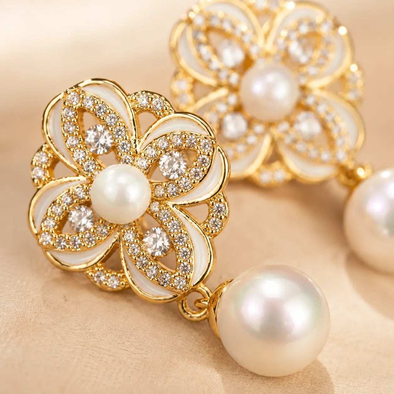 Pearl Flower Calm Earrings
