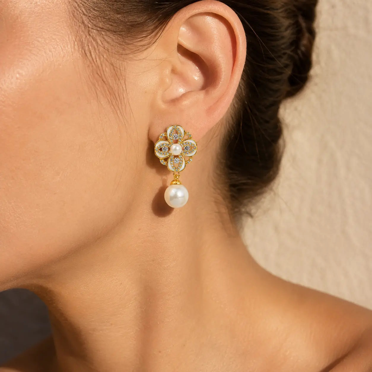 Pearl Flower Calm Earrings