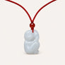 White Jade Monkey Zodiac Pendant