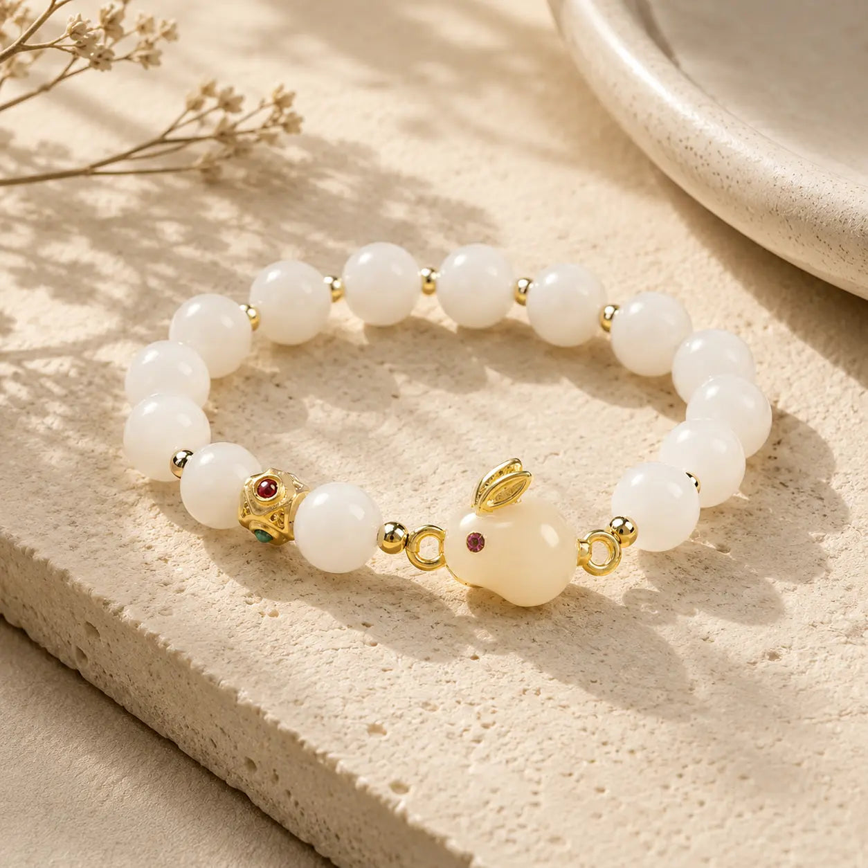 Golden Rabbit Jade Bracelet