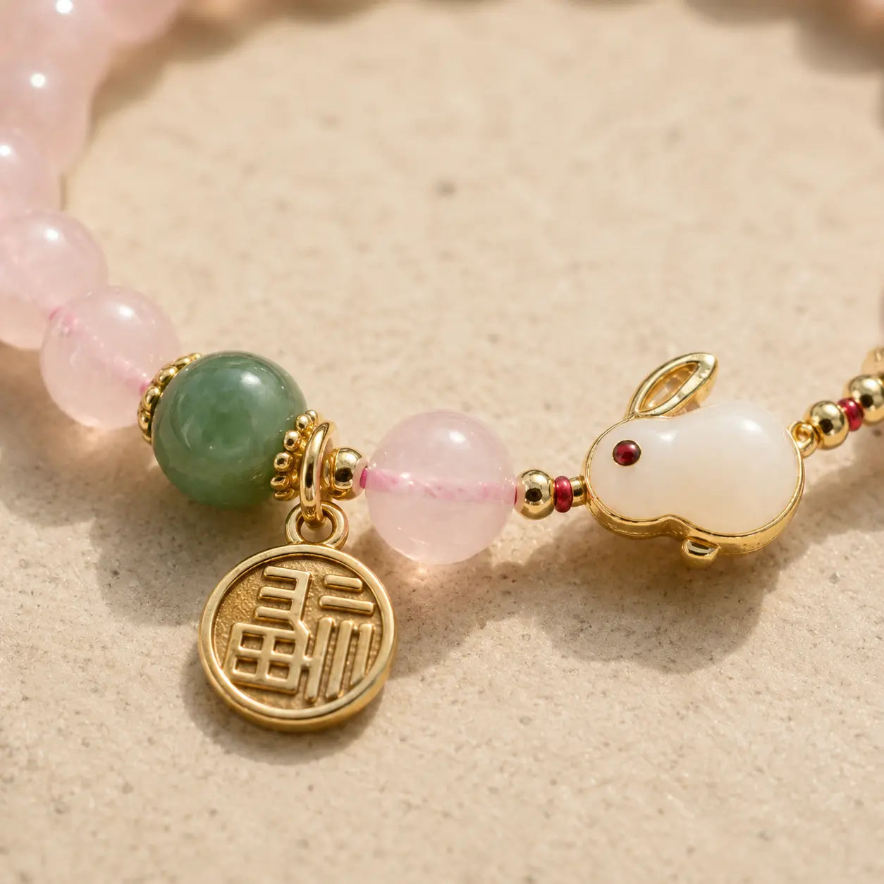 Bunny Rose Quartz Bracelet