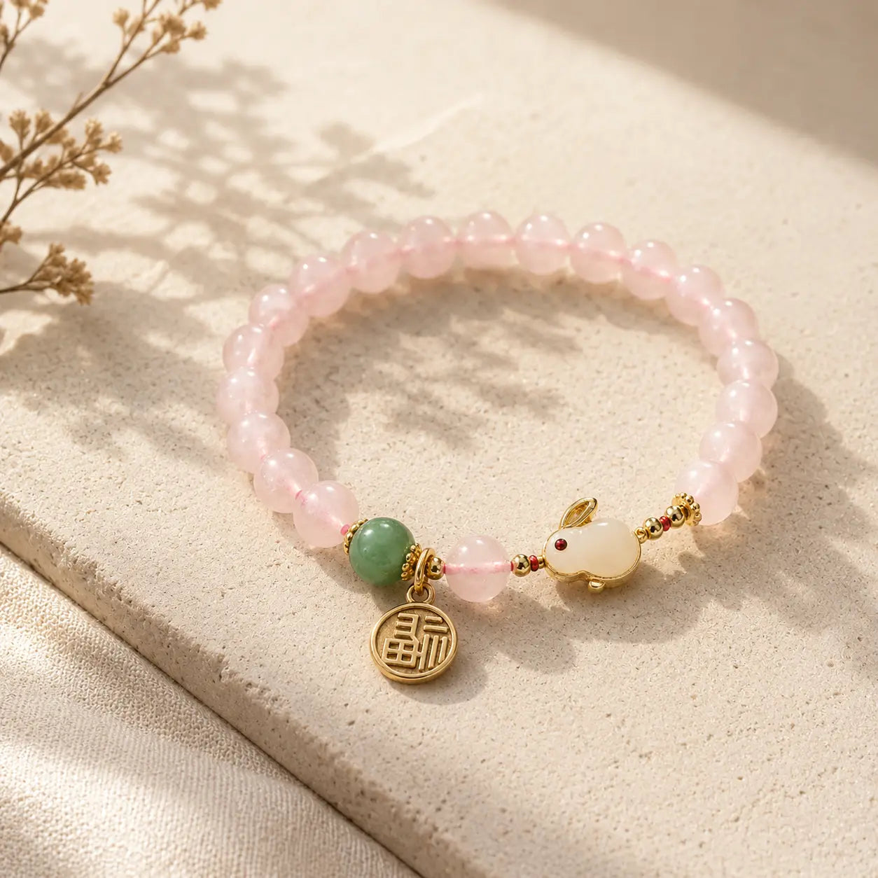 Bunny Rose Quartz Bracelet