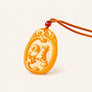 Yellow Jade Zodiac Dog Pendant