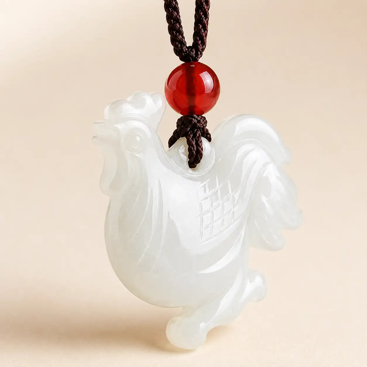 Jade Zodiac Rooster Pendant