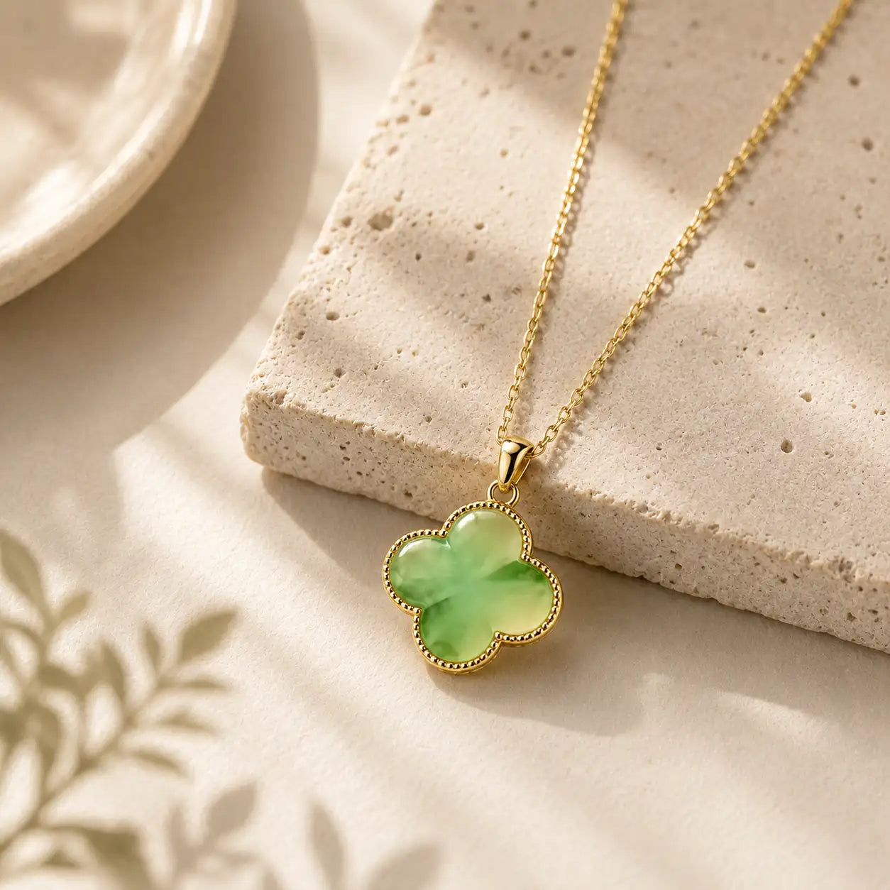 Jade Clover Necklace