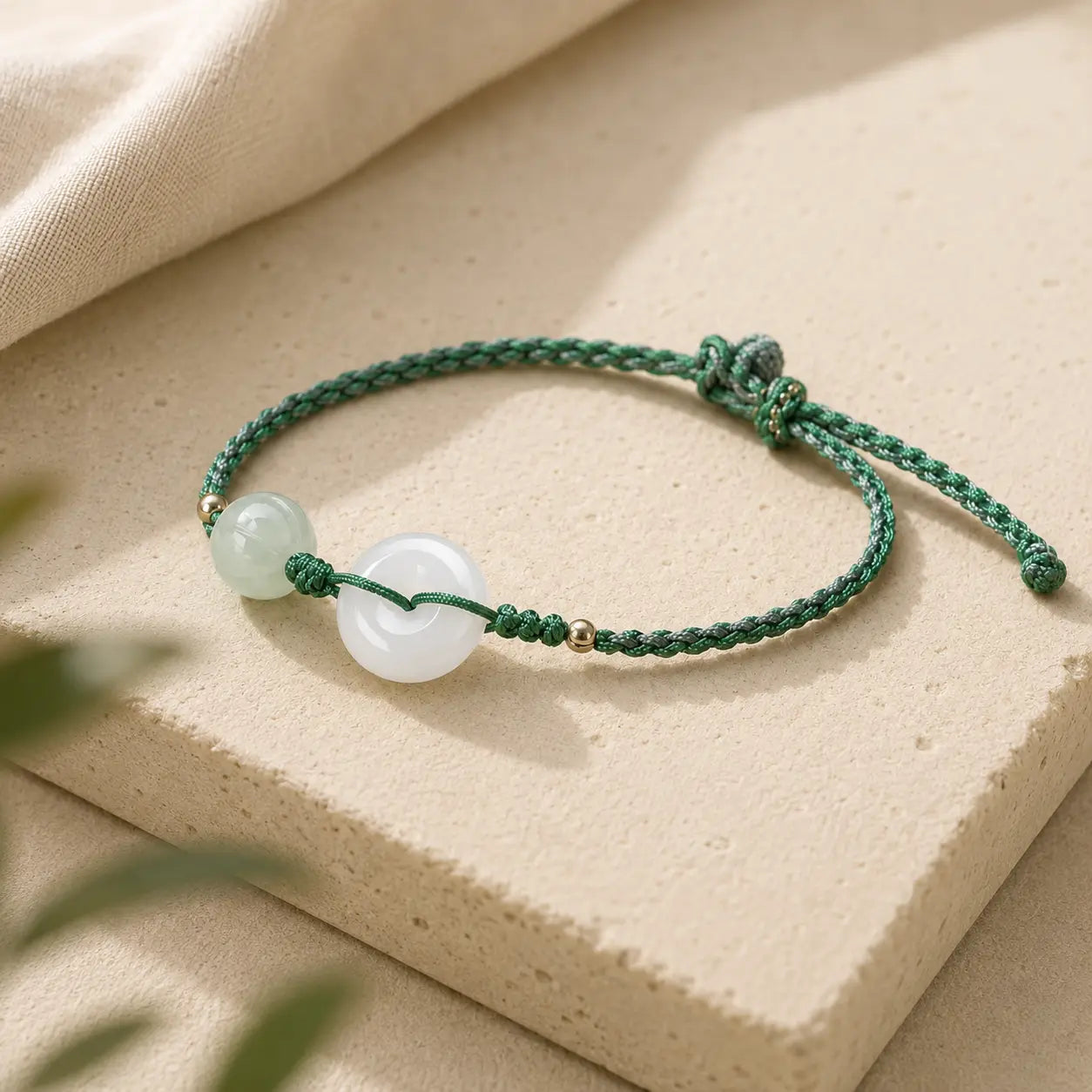 Little White Jade Peace Bracelet