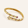 Snake Zircon Gold Cuff Bracelet