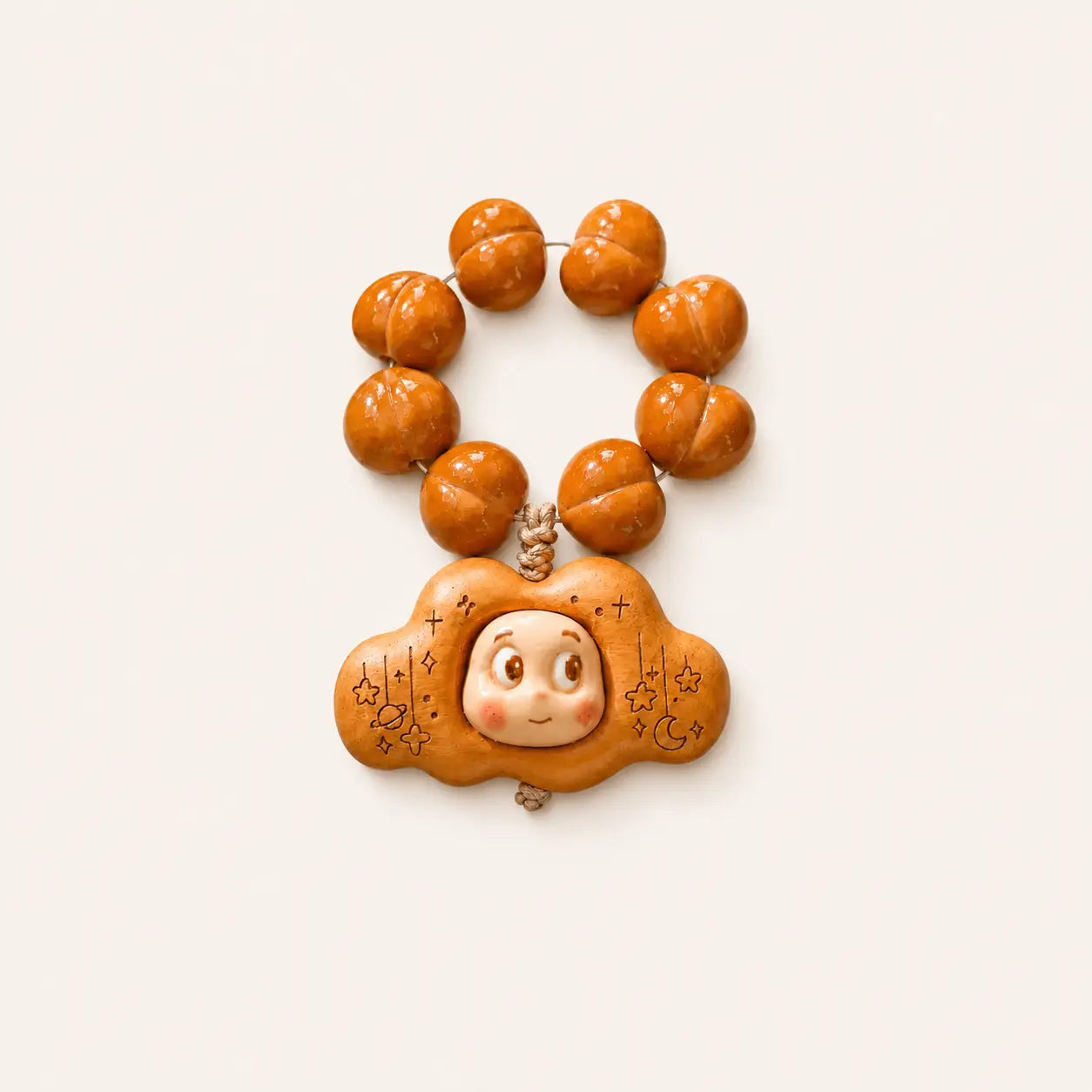 Peach Pit Handheld Beads