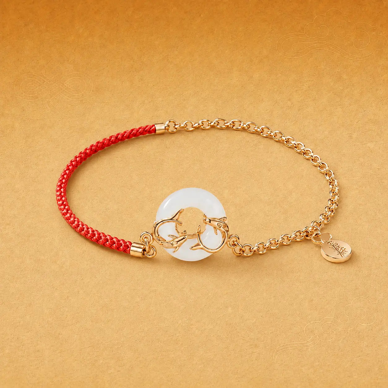 Peace Koi Red String Bracelet