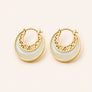 Jade Moon Gold Hoop Earrings