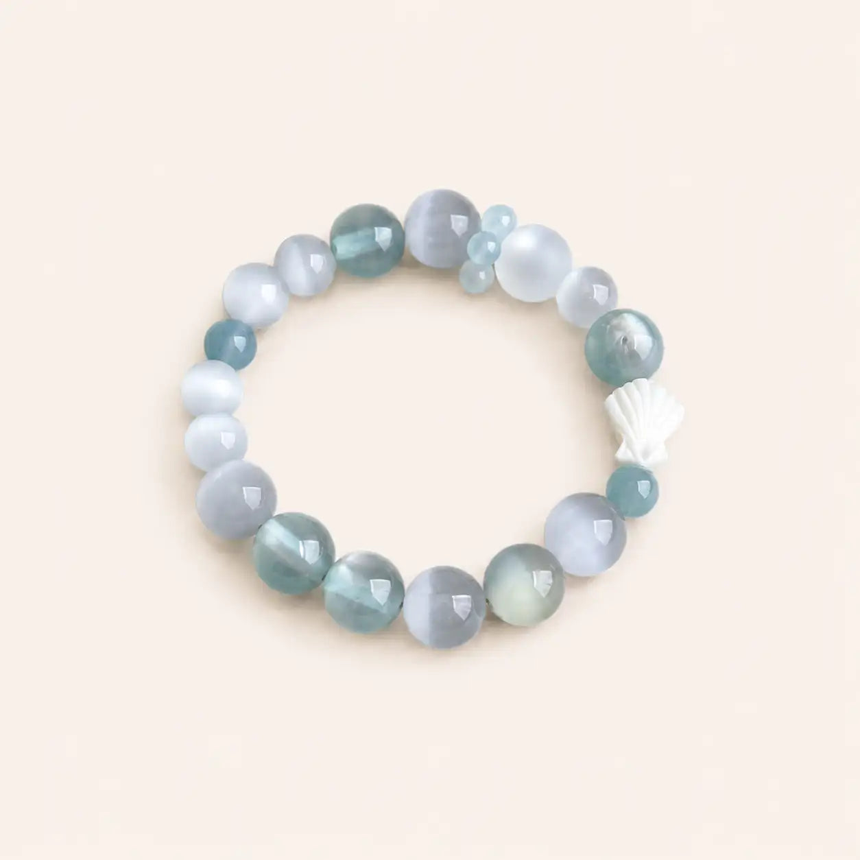 Resin & Chalcedony Shell Bracelet