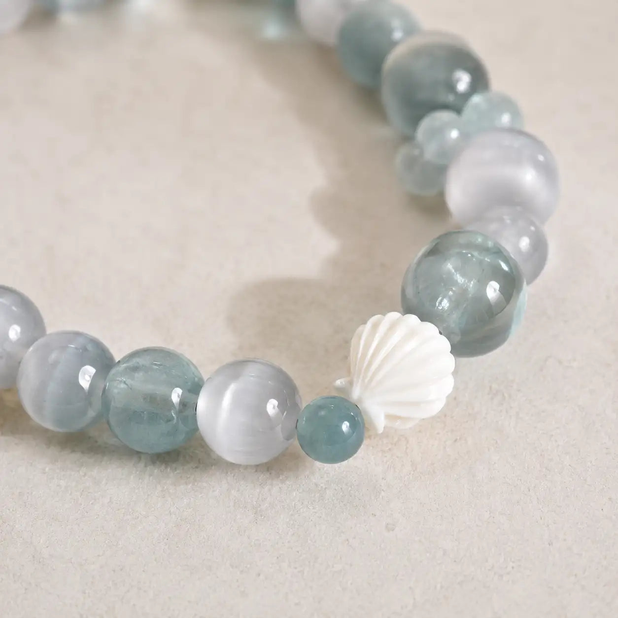 Resin & Chalcedony Shell Bracelet