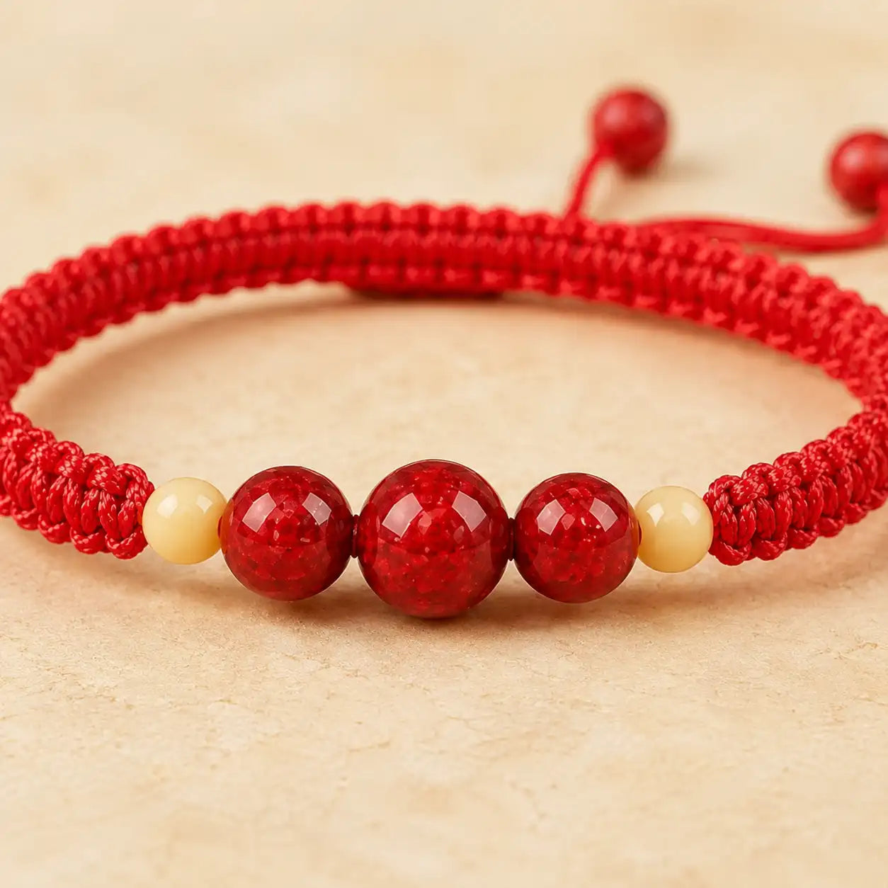 Little Cinnabar Red String Bracelet