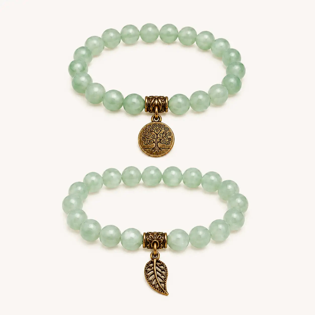 Deep Roots Dongling Jade Tree of Life Bracelet Set