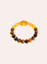 Tiger Eye & Amber Beaded Ring
