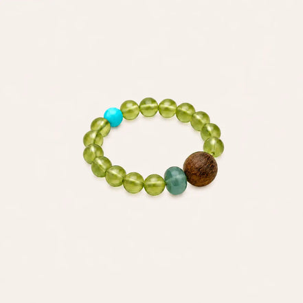Jade & Peridot Beaded Ring