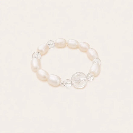 Pearl & Moonstone Beaded Ring
