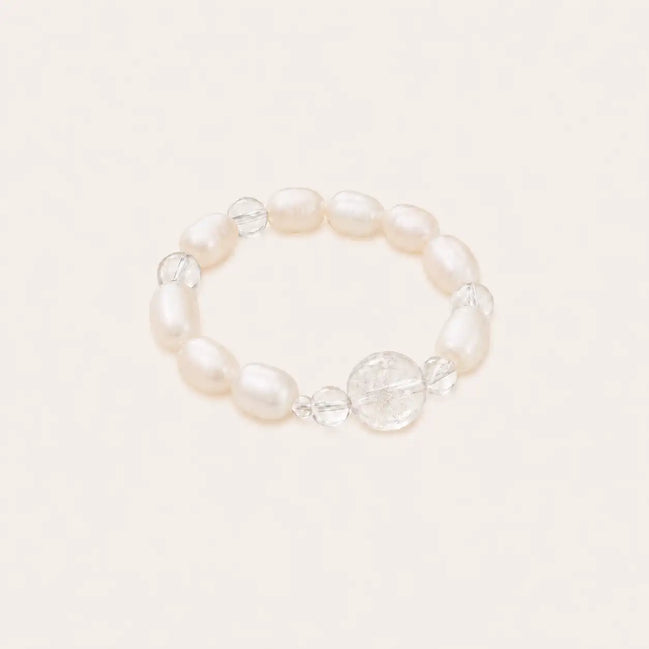 Pearl & Moonstone Beaded Ring