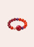 Garnet & Red Agate Beaded Ring