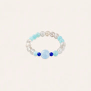 Aquamarine & Amazonite Beaded Ring
