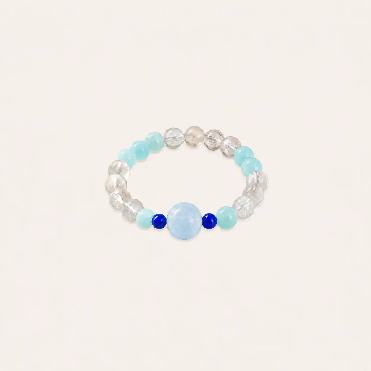 Aquamarine & Amazonite Beaded Ring