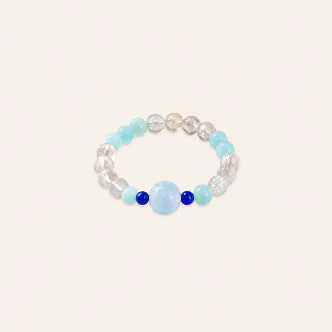 Aquamarine & Amazonite Beaded Ring