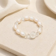 Pearl & Moonstone Beaded Ring