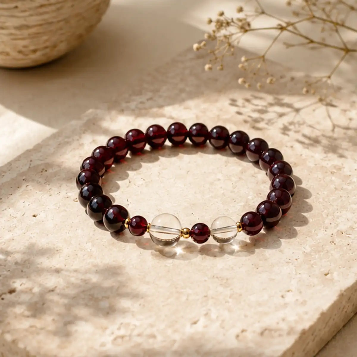 Garnet Crystal Bracelet