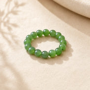 Hetian Jade Beaded Ring