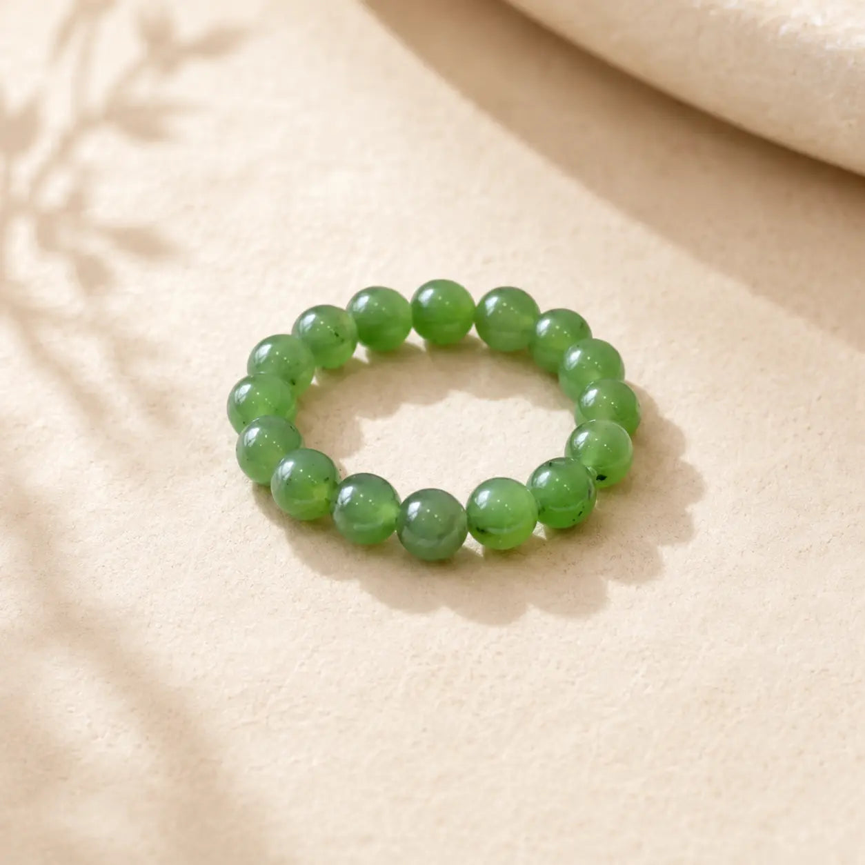 Hetian Jade Beaded Ring