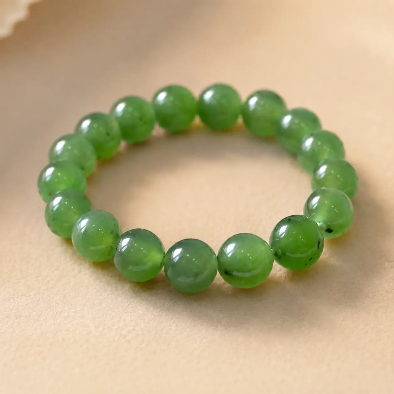 Hetian Jade Beaded Ring