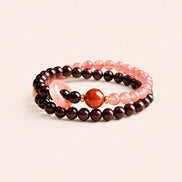 Joyful Fortune Sandalwood Agate Bracelet