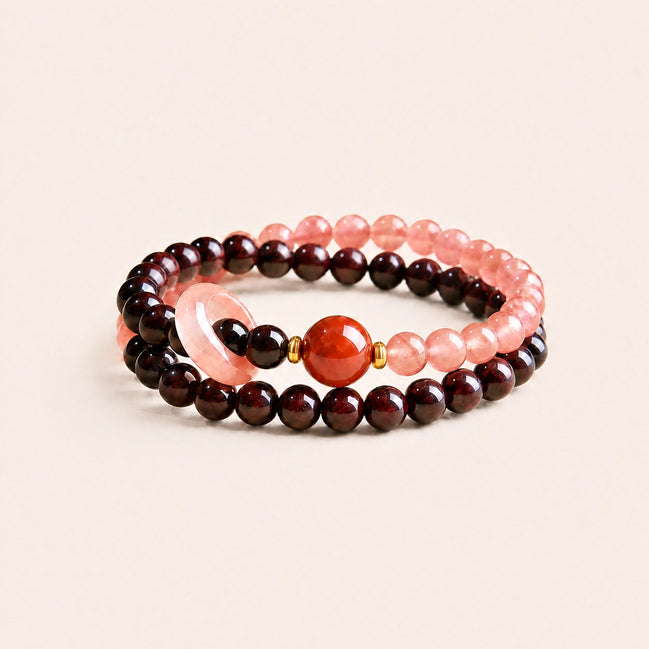 Joyful Fortune Sandalwood Agate Bracelet