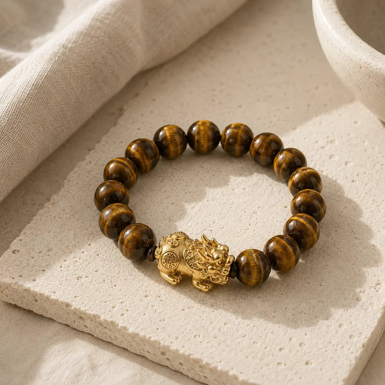 Golden Tiger Eye Pixiu Bracelet