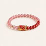 Koi Pink Glass Bead Bracelet