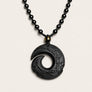 Black Obsidian Spiral Pendant Necklace