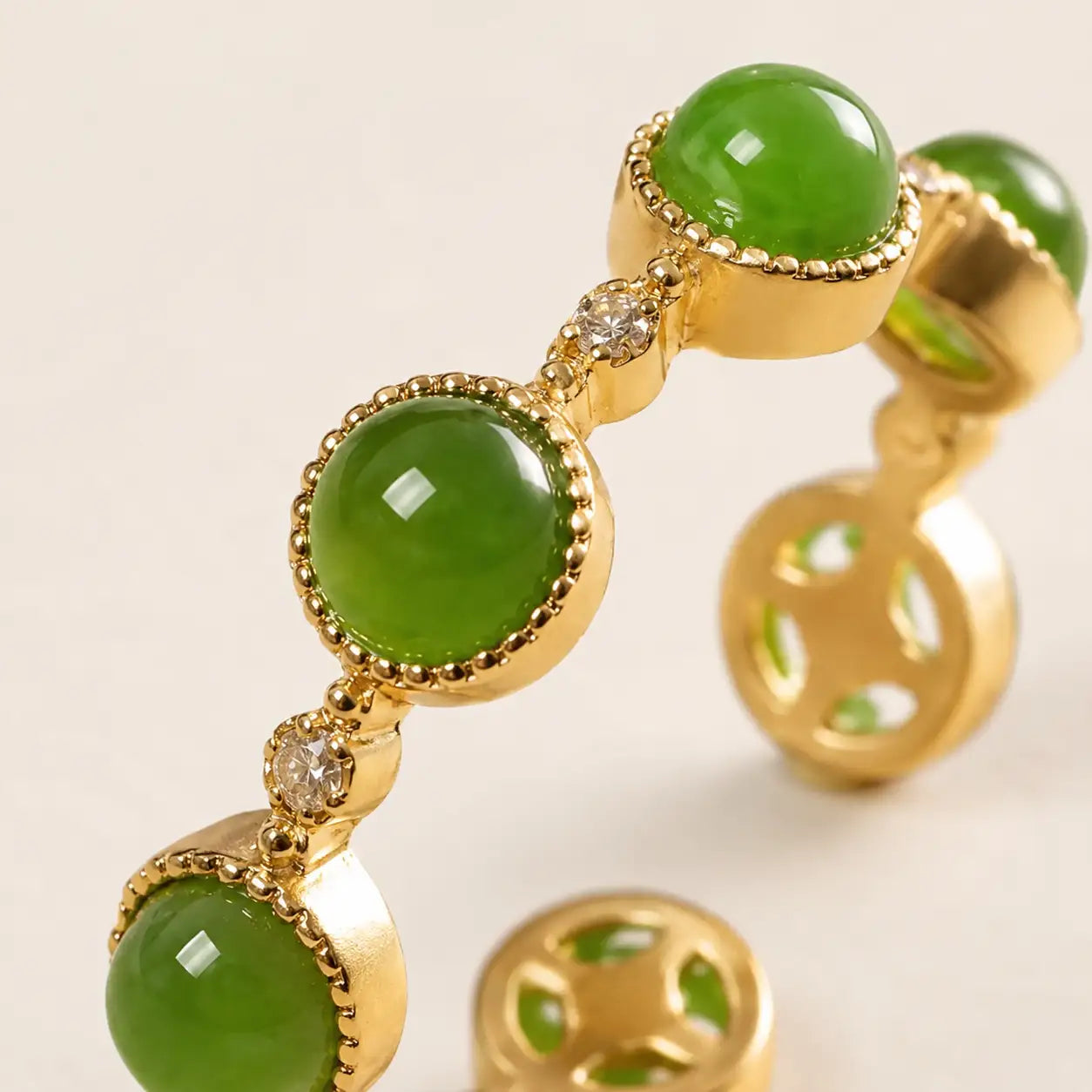 Green Jade Stone Ring