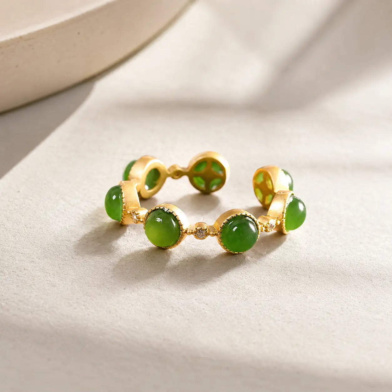Green Jade Stone Ring
