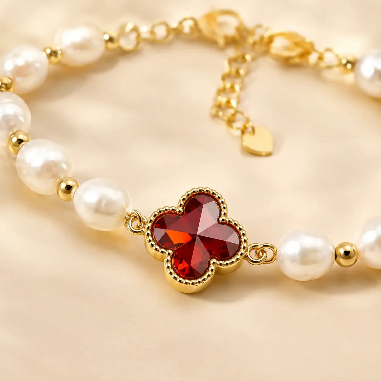 Pearl Clover Luck Bracelet