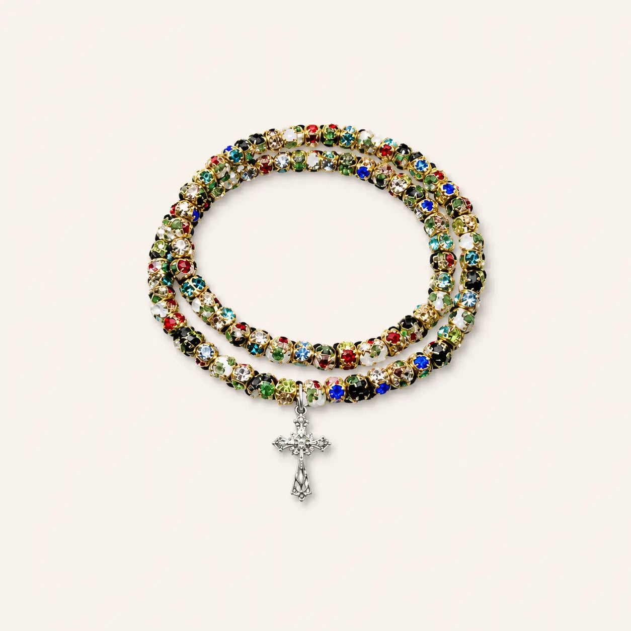 Thai Blue Cross Protection Necklace